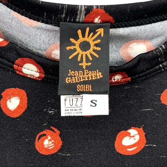 Jean Paul Gautier Soleil Vintage Tribal Floral Mixed Pattern Short Sleeve Tee - Picture 9 of 10